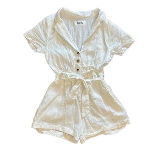 Seek white collared romper